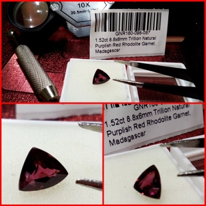 Granate Rodolita Trillion Madagascar 1.52 Cts
