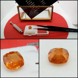 Granate Espesartita Fanta Naranja en Forma de Cojín de 2.20 Cts, de Namibia
