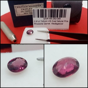 Granate rosa VS Rodolita Oval 0.91 Cts