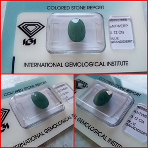 Grandidierita De Madagascar Oval Azulada - 3.12 Ct - Certificado IGI
