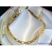 PULSERA GOLD FILLED 18K ESTILO A LA CAJA 3MM