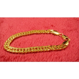 PULSERA DOBLE ESLABÓN CUBANA 7MM