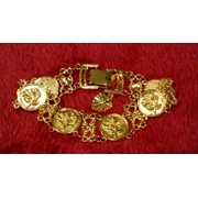 PULSERA MONEDAS DE ORO 15MM