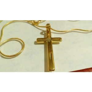 COLGANTE FINO DE CRUZ PLANA
