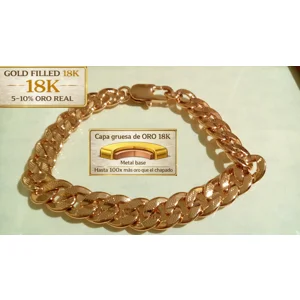 Pulsera Cubana GF 18K 10mm x 20cm