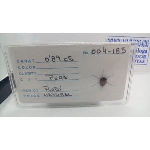 Rubí Certificado y lacrado Talla oval 0.89 Cts