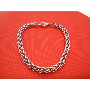 PULSERA TRIGAL ACERO 6MM X 20CM