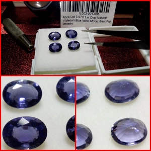 Iolitas violetas Africanas 3.97 Cts