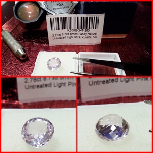 Kunzita Fancy Rosa claro Afganistán 2.76 Cts.