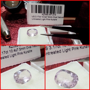 Kunzita de Afganistán VS talla Oval 3.17 Cts.