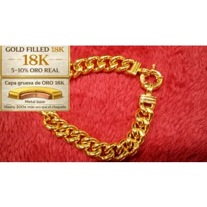 Pulsera Gold Filled 18K cierre marinero 9mm x 20cm