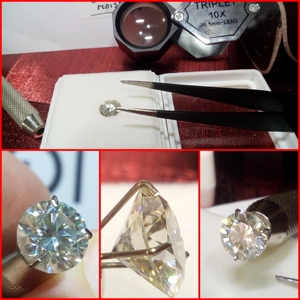 Moissanita Brillante 1.28 Ct. VS2 Color (F) Blanco