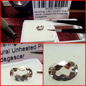 Morganita Rosa talla oval Madagascar 0.65 Cts