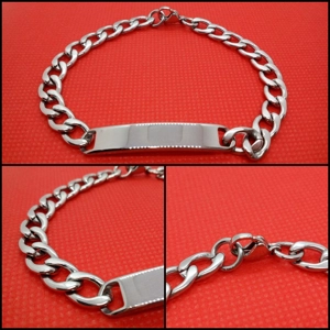 ESCLAVA ACERO PULIDA 21CM X 7MM