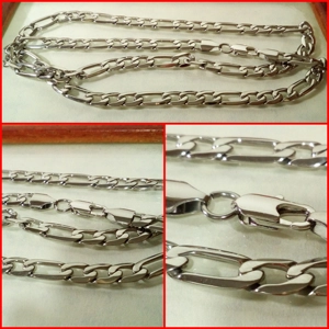 CADENA FÍGARO GF. 18K BLANCO 6MM X 55CM