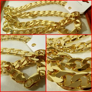 CADENA CUBANA GOLD FILLED 18K 10MM X 60CM