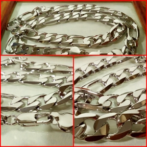 CADENA FÍGARO GF. 18K BLANCO 12MM X 55CM