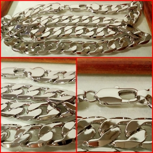 CADENA CUBANA GF. 18K BLANCO 18K 12CM X 55CM