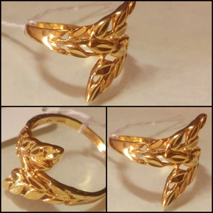 Sortija Rama Dorada - Talla 9 USA