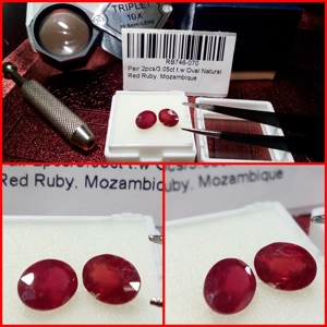 Pareja de Rubíes Mozambique 3.05 Cts