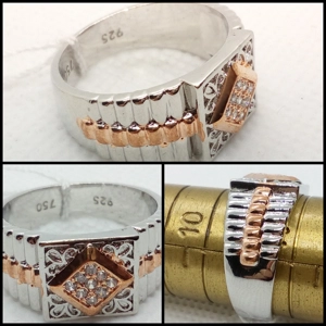 Anillo Imperial Bicolor - Talla 10.5 USA