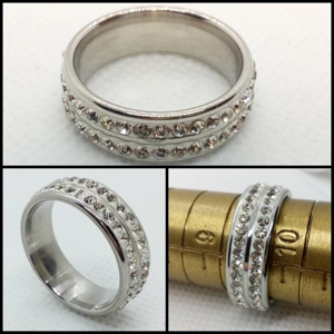 Anillo Glamour en Acero - Disponible en todas las tallas