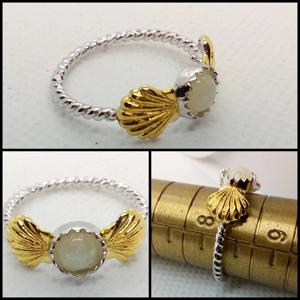 Anillo Coral Marino - Talla 8.5 USA