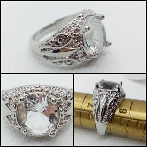 Anillo Ovalado Vintage - Talla 7.5 USA