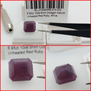 Rubí Africano talla Octogono 6.95 Cts.