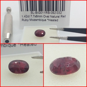 Rubí de Mozambique talla Oval 1.42 Cts