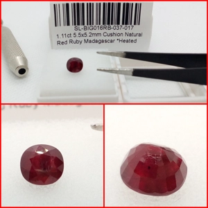 Rubí Rojo Cojín de Madagascar 1.11 Cts.
