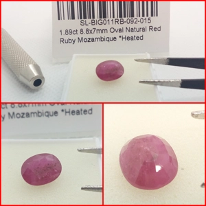 Rubí rosado Mozambique talla Oval 1.89 Cts