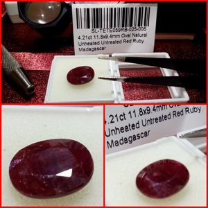 Rubí talla Oval Madagascar 4.21 Cts.