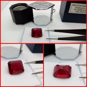 RUBÍ CREADO OCTÓGONO MOZAMBIQUE 6.50 Cts