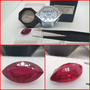 RUBÍ CREADO SANGRE PICHON TALLA MARQUESA 5.50 Cts.