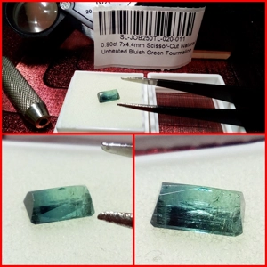 Turmalina Azulada Corte Tijera 0.90 Cts