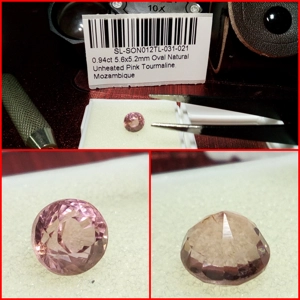Turmalina Oval Rosa Mozambique 0.94 cts