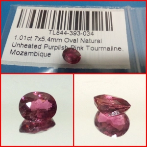 Turmalina Rosa Oval de Mozambique 1.01 Cts