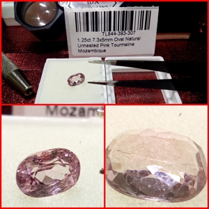 Turmalina Rosa Oval Mozambique 1.25 Cts.