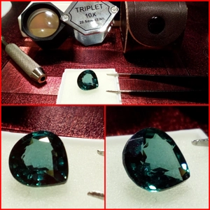 TURMALINA AZUL DE BRASIL INDICOLITA TALLA CORAZÓN 4.05 CTS