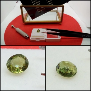 Turmalina de Mozambique VS Oval verde 0.81 Ct.
