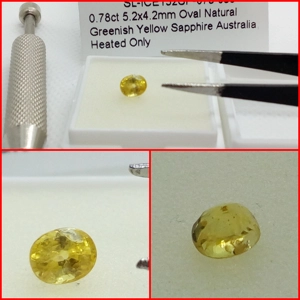 Zafiro Amarillo de Australia talla Oval 0.78 Cts.