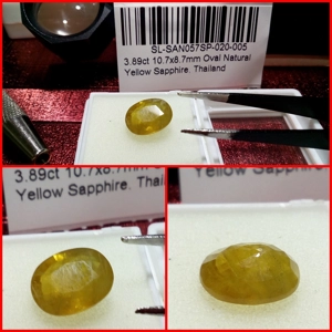 Zafiro Amarillo Oval 3.89 Cts Tailandia