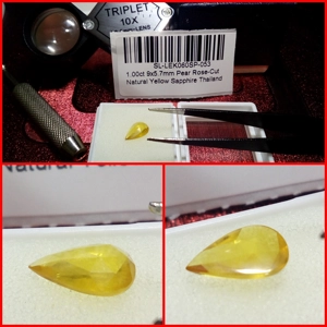 Zafiro Amarillo talla Pera 1 Ct