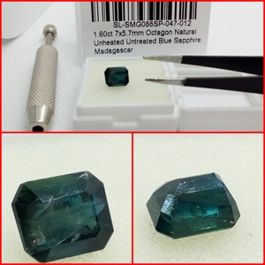 Zafiro Azul de Madagascar talla Octagono 1.60 Cts.