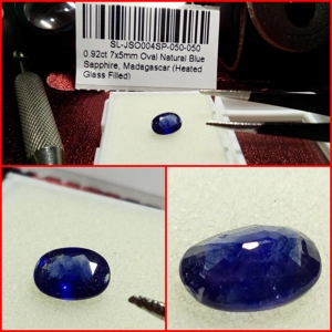 Zafiro Azul oval Madagascar 0.92 Cts