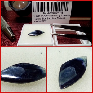 Zafiro Azul talla Marquesa Tailandia 1.59 Cts