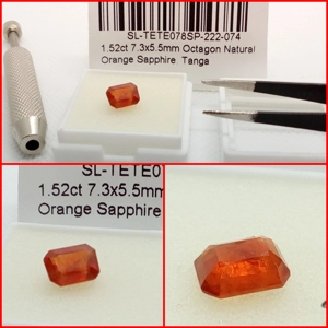 Zafiro Naranja Octogono 1.52 Cts