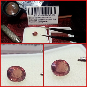 Zafiro Oval Rosa Madagascar 0.96 Cts