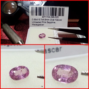 Zafiro Rosa Madagascar 0.89 Cts